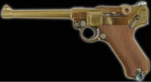 Marushin Ruger P08 6-inch marline metal model gun with wooden grip
