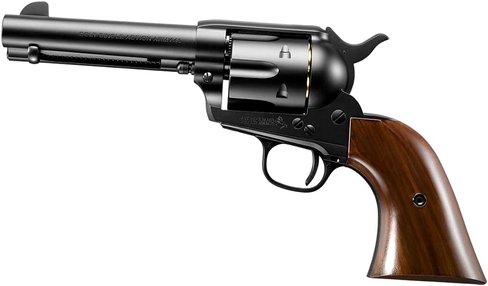 Tokyo Marui Air Revolver Pro No.3 SAA.45 Civilian 4 3/4" Black for 10 years old and up with skull sticker