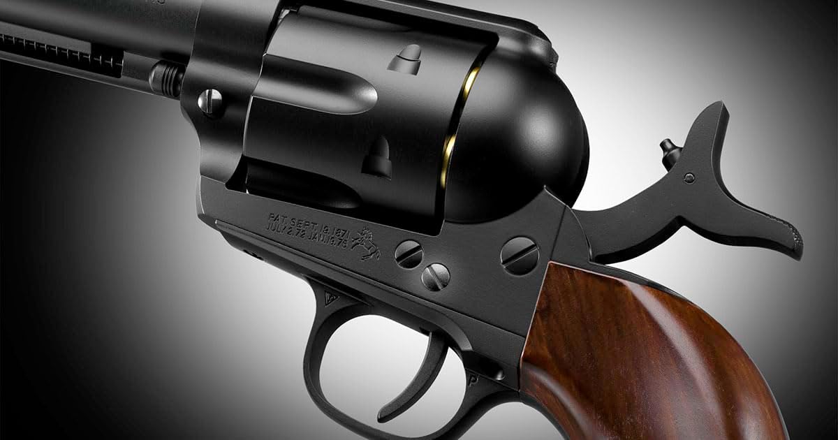 Tokyo Marui Air Revolver Pro No.3 SAA.45 Civilian 4 3/4" Black for 10 years old and up with skull sticker