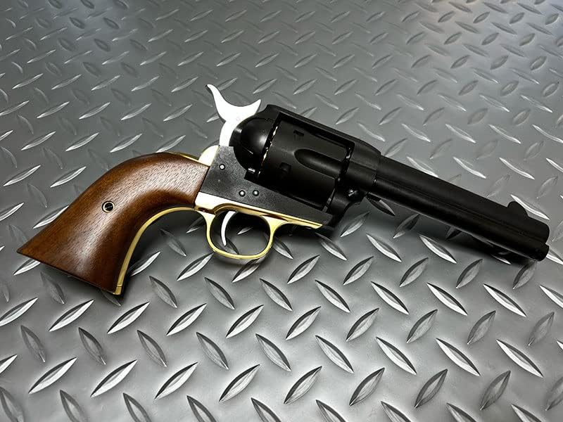 Marushin 6mmBB gas revolver X cartridge Colt SAA.45 Civilian Brass style heavyweight with wooden grip