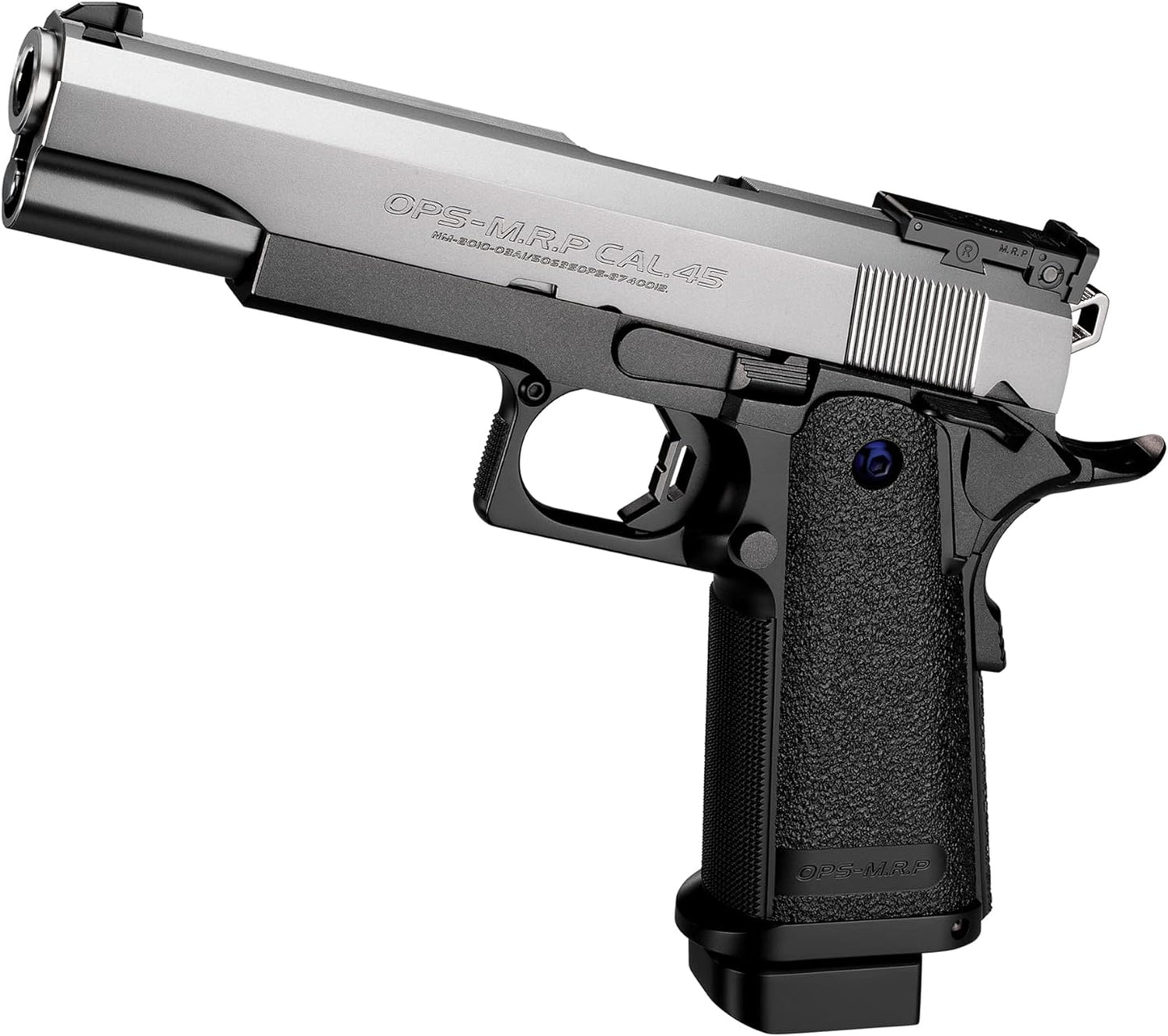 Tokyo Marui No.2 Hi-Capa 5.1R Silver Slide Gas Blowback recommended for ages 14 and up