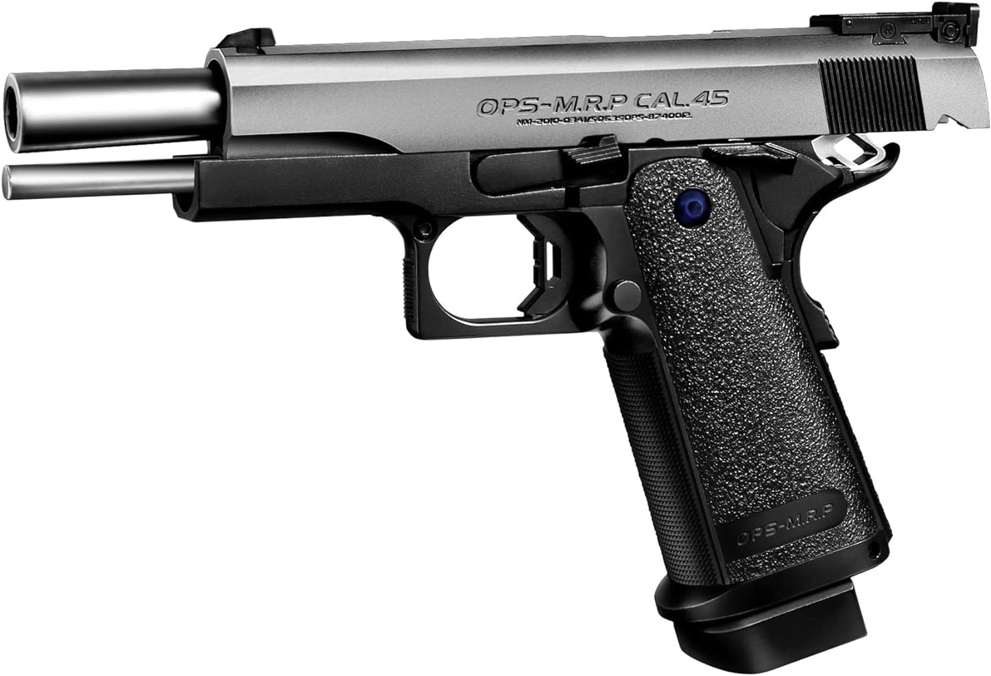 Tokyo Marui No.2 Hi-Capa 5.1R Silver Slide Gas Blowback recommended for ages 14 and up