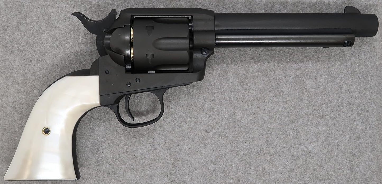 Marushin Colt SAA.45 First Generation Late Artillery Black Heavyweight Pearl Plug Grip Spec Gas Revolver