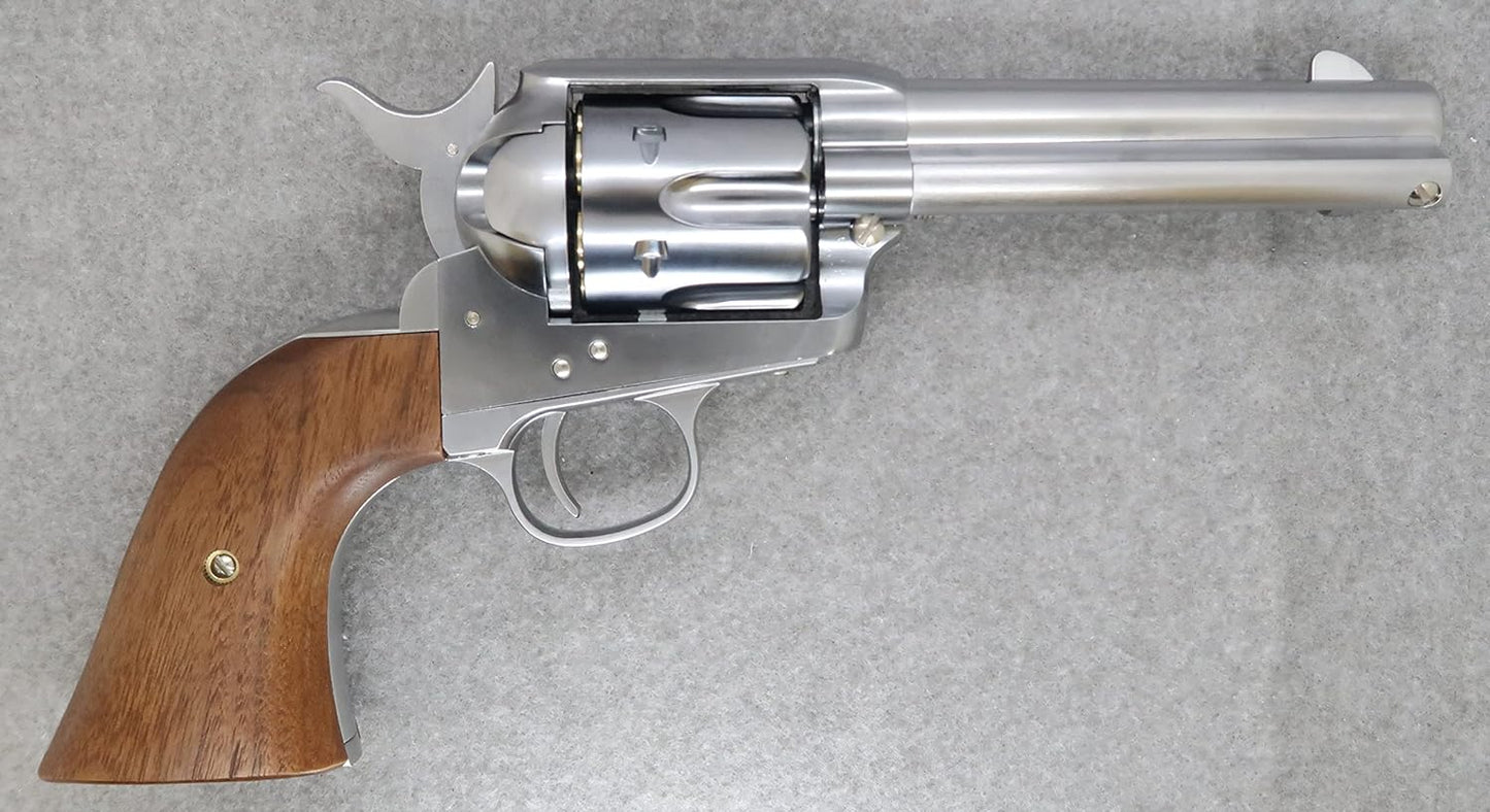 Marushin Colt SAA.45 Civilian Silver ABS Wooden Grip Spec Gas Revolver