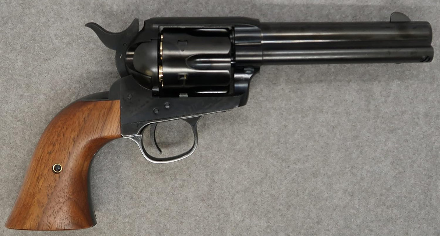 Marushin Colt SAA.45 First Generation Late Civilian W Deep Black ABS Wooden Grip Specs Gas Revolver