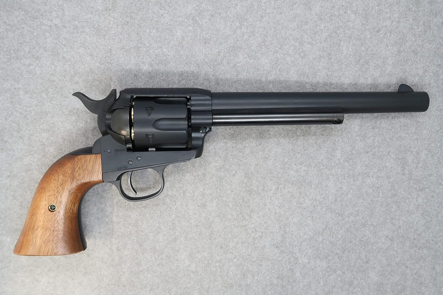 Marushin Colt SAA.45 First Generation Late Cavalry Matte Black ABS Wooden Grip Specs Gas Revolver
