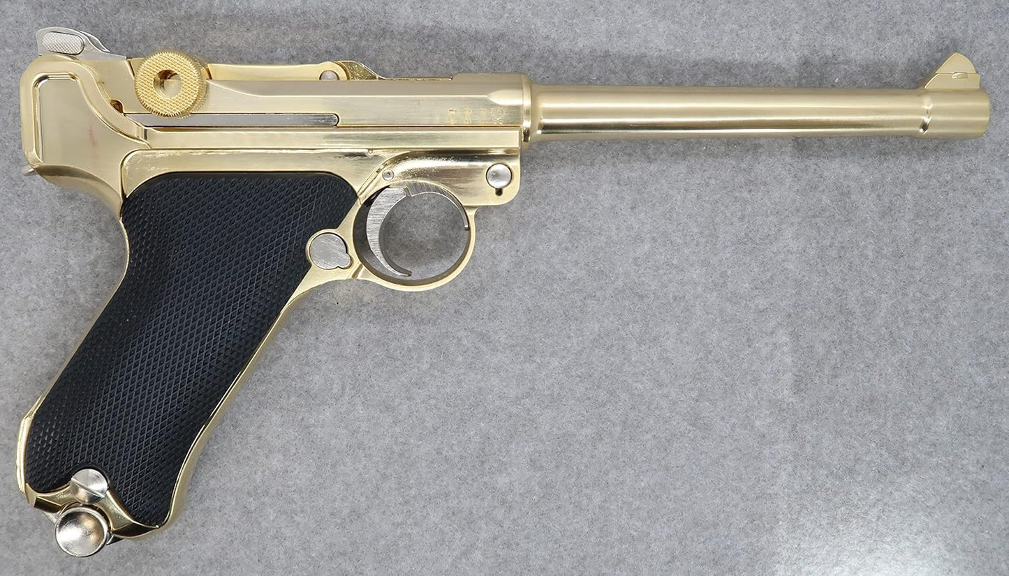 MARUSHIN Ruger P-08 6inch MARINE Black ABS grip spec. metal model gun complete with dummy cart spec.