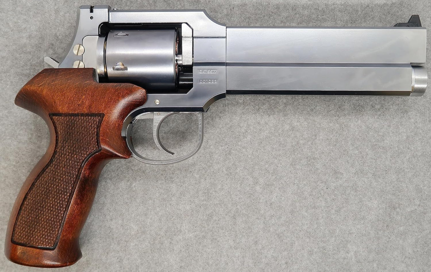 MARUSHIN Mateva 6" Silver ABS Wooden Grip Spec Gas Revolver