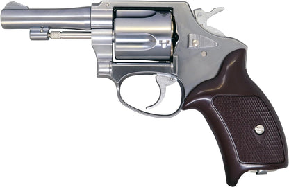 MARUSHIN Police Revolver 77mm Barrel Silver ABS Plug Lip Spec X Cartridge Series Gas Revolver