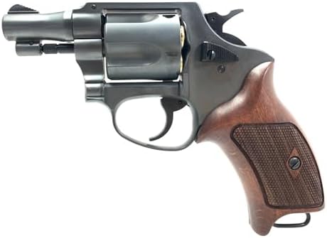 Marushin Police Revolver 51mm Barrel X-Cart Half Checker Wooden Grip HW Excellent 2" (Gas Gun Revolver Body 6mm)