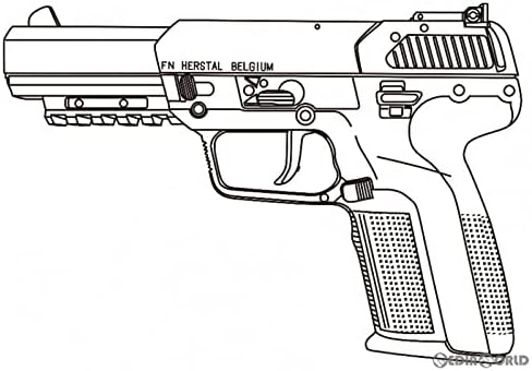 CO2 Gas Blowback Gun FN Five-seveN All Black Brass Piston Ver.2