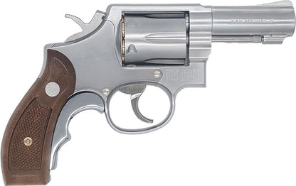 Tanaka S&W M65 .357 Magnum 3" Stainless Finish Version 3 with Grip Adapter Silver Model Gun Finished