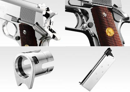 Tokyo Marui Gas Blowback Handgun Colt Series '70 Nickel Finish COLT M1911 Series '70 GAVAMENT