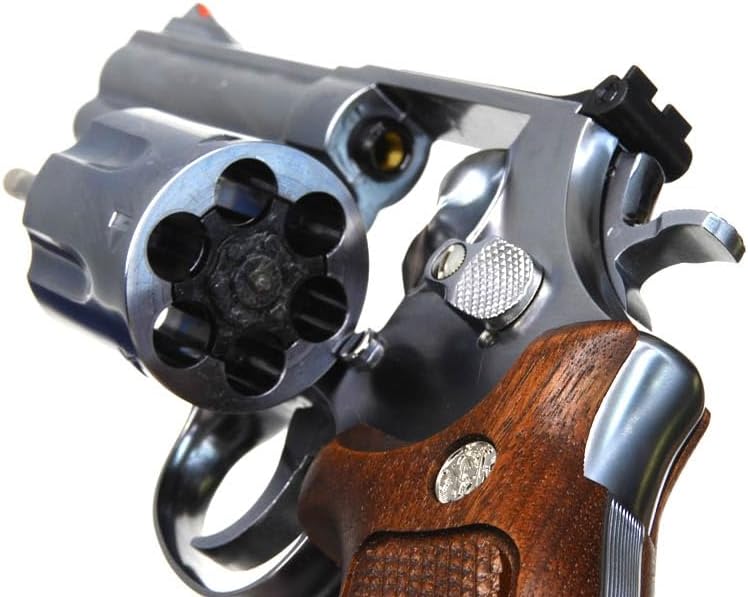 [MARUSHIN] S&W M686 X-Cartridge 6mmBB Gas Revolver Half Checker Wooden Grip Silver ABS Firearms Control Law Conforming Product