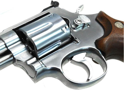 [MARUSHIN] S&W M686 X-Cartridge 6mmBB Gas Revolver Half Checker Wooden Grip Silver ABS Firearms Control Law Conforming Product