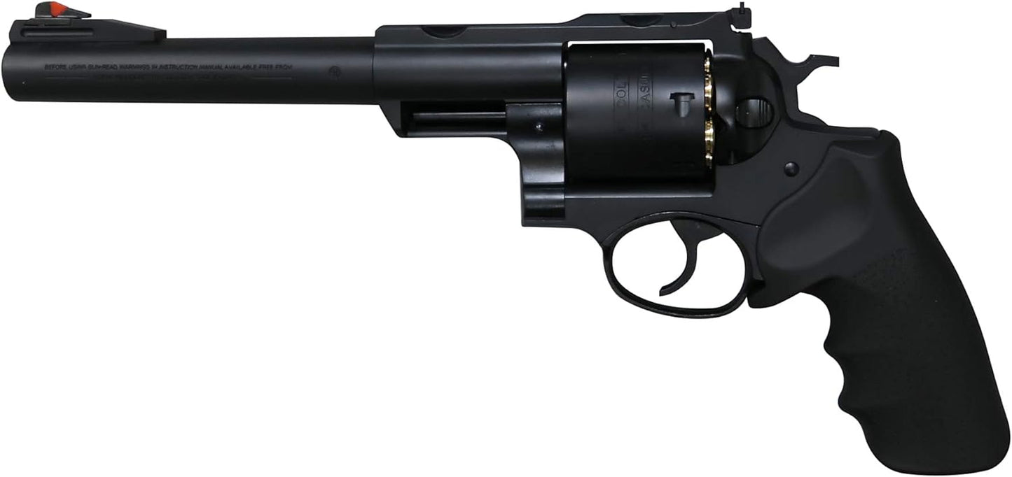 Marushin Super Red Hawk 7.5" 454 Casull Type Matte Black ABS Hogue Type Grip Specs Real X Cartridge Gas Revolver