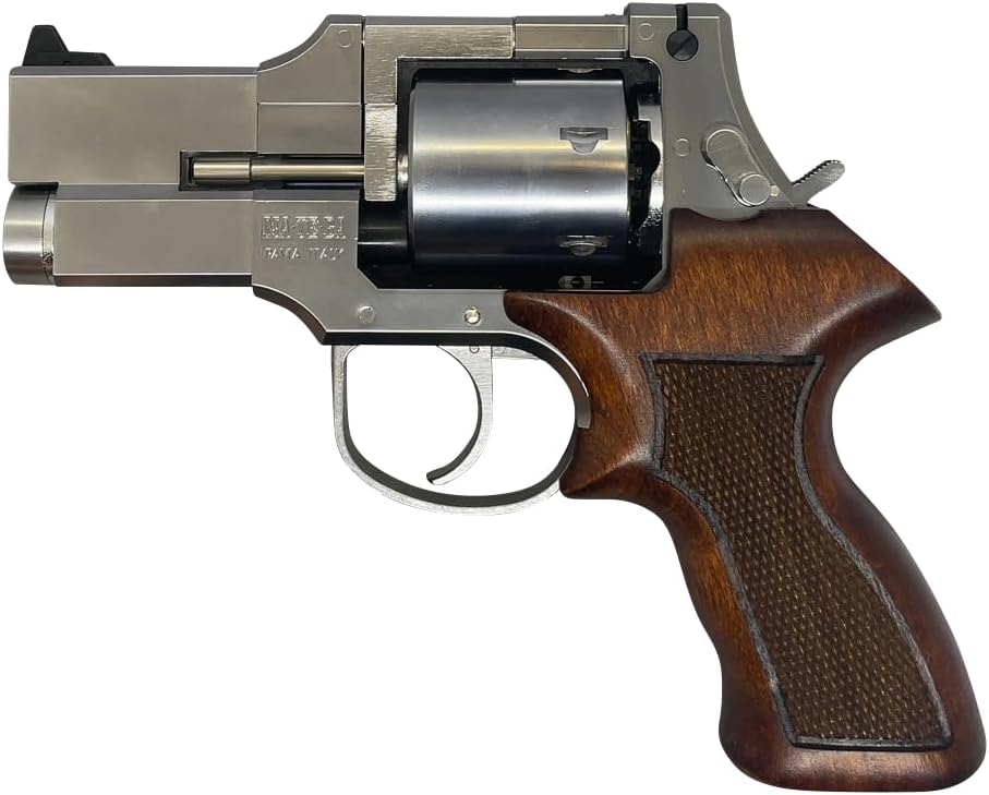 MARUSHIN MATEBA 3" Silver ABS Wooden Short Grip Specs Gas Revolver