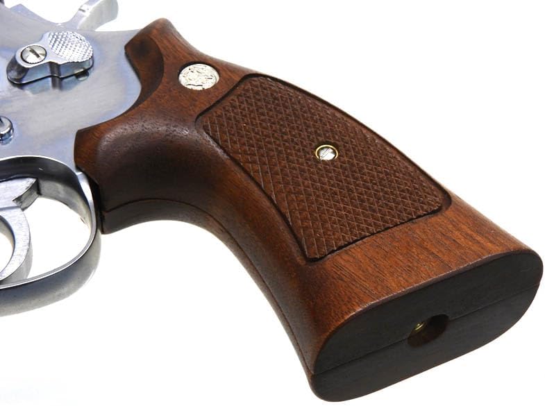 [MARUSHIN] S&W M686 X-Cartridge 6mmBB Gas Revolver Half Checker Wooden Grip Silver ABS Firearms Control Law Conforming Product