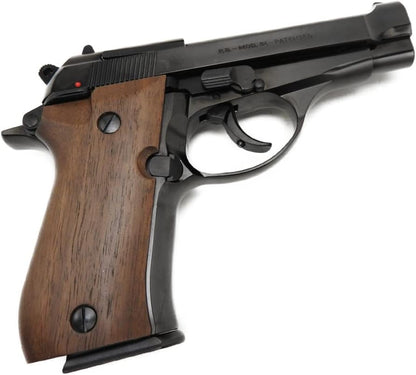 Marushin Model Gun Beretta M84 Enhanced W Deep Black ABS Walnut Wooden Grip Specs Firing Blowback (4920136015623)