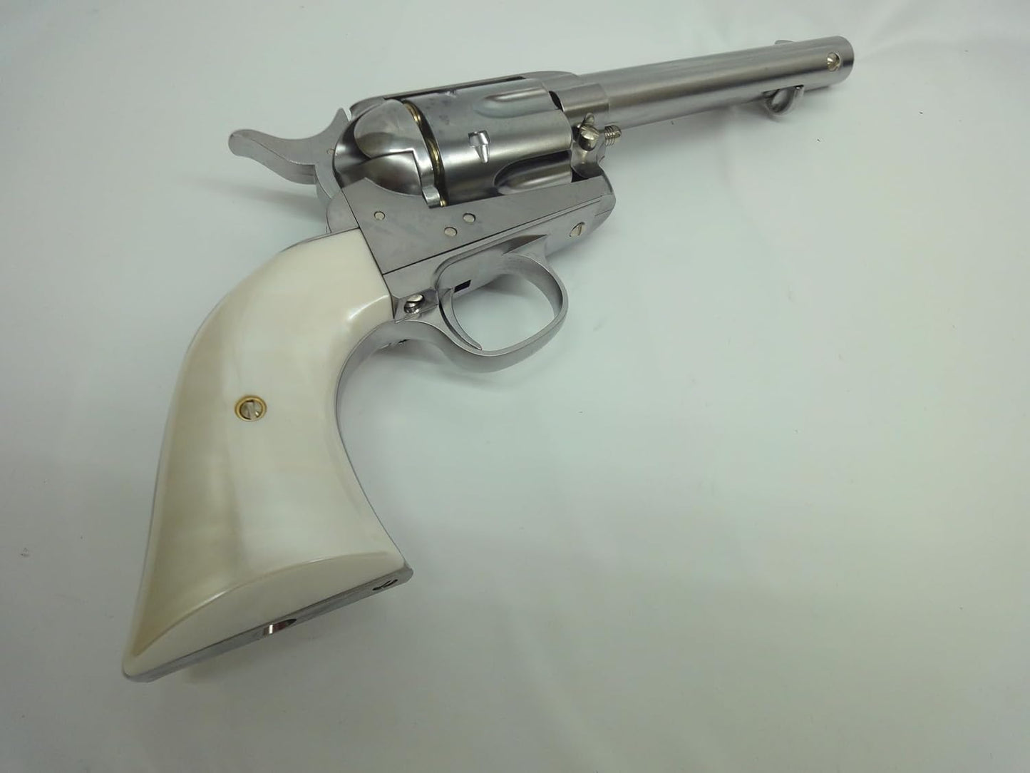 Marushin SAA 1st Gen. Late X-Cart Pearl Plug Grip ABS Silver 5.5 Artillery (Gas Gun Revolver Body 6mm)