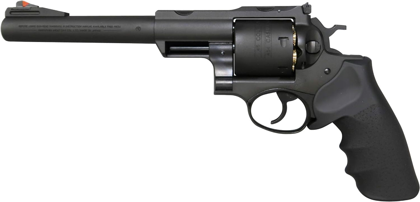 Marushin Super Red Hawk 7.5" 454 Casull Type Black Heavyweight Hogue Type Grip Specs Real X Cartridge Gas Revolver