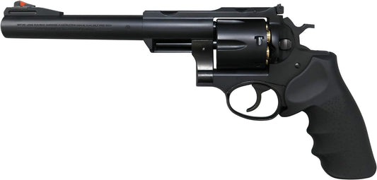 MARUSHIN Super Red Hawk 7.5" 44 Magnum Type Matte Black ABS Hogue Type Grip Specifications Real X Cartridge Gas Revolver