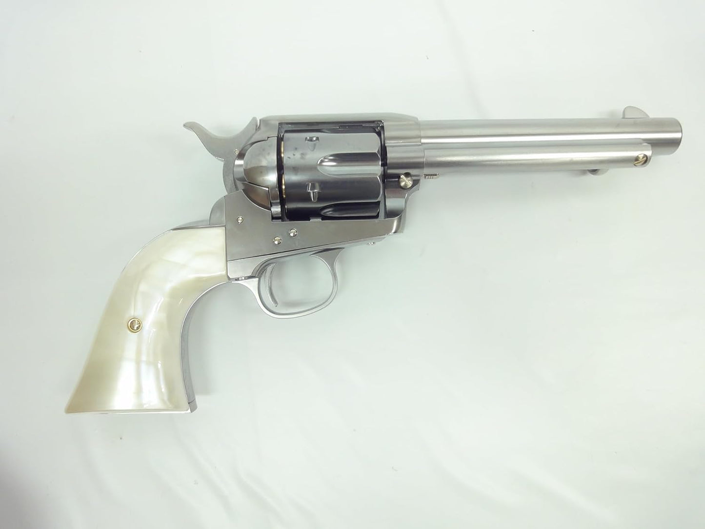 Marushin SAA 1st Gen. Late X-Cart Pearl Plug Grip ABS Silver 5.5 Artillery (Gas Gun Revolver Body 6mm)