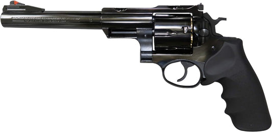 Marushin Super Redhawk 7.5" 44 Magnum Type W Deep Black ABS Hogue Type Grip Spec Real X Cartridge Gas Revolver