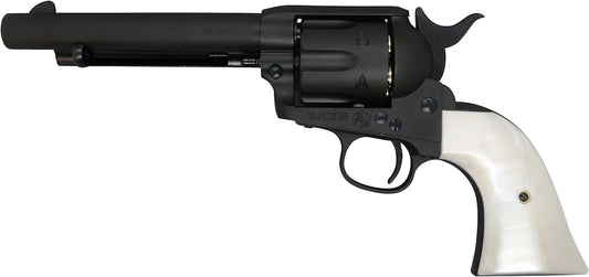 Marushin Colt SAA.45 First Generation Late Artillery Black Heavyweight Pearl Plug Grip Spec Gas Revolver