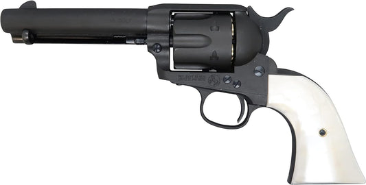 Marushin Colt SAA.45 First Generation Late Civilian Black Heavyweight Pearl Plug Grip Spec Gas Revolver