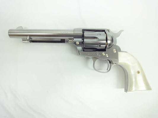 Marushin SAA 1st Gen. Late X-Cart Pearl Plug Grip ABS Silver 5.5 Artillery (Gas Gun Revolver Body 6mm)