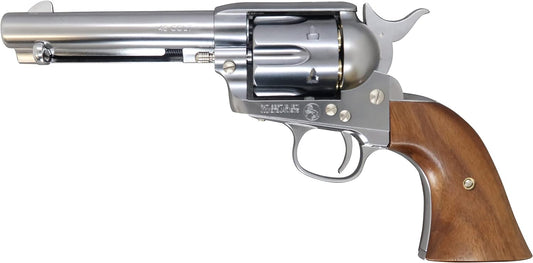 Marushin Colt SAA.45 Civilian Silver ABS Wooden Grip Spec Gas Revolver