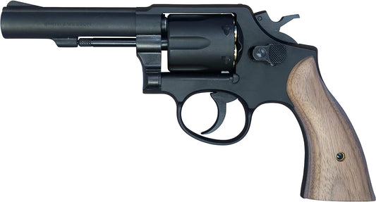 MARUSHIN M10 Black Heavyweight Smooth Wooden Grip Specs Gas Revolver