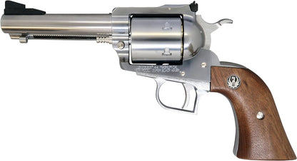 MARUSHIN SUPER BLACK HAWK 4.62" Silver ABS Wooden Grip Spec Gas Revolver