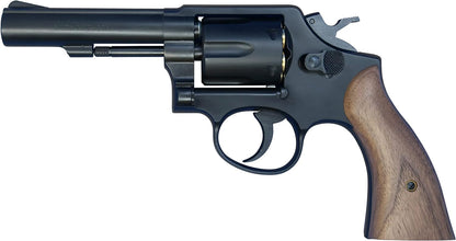 MARUSHIN M10 Matte Black ABS Smooth Wooden Grip Specs Gas Revolver