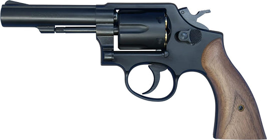 MARUSHIN M10 Matte Black ABS Smooth Wooden Grip Specs Gas Revolver