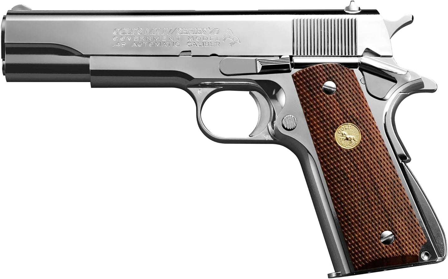 Tokyo Marui Colt Government Mark IV Series 70 Nickel Finish Gas Blowback