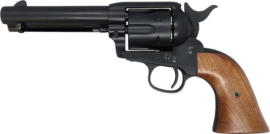 Marushin Colt SAA.45 First Generation Late Civilian Matte Black ABS Wooden Grip Specs Gas Revolver