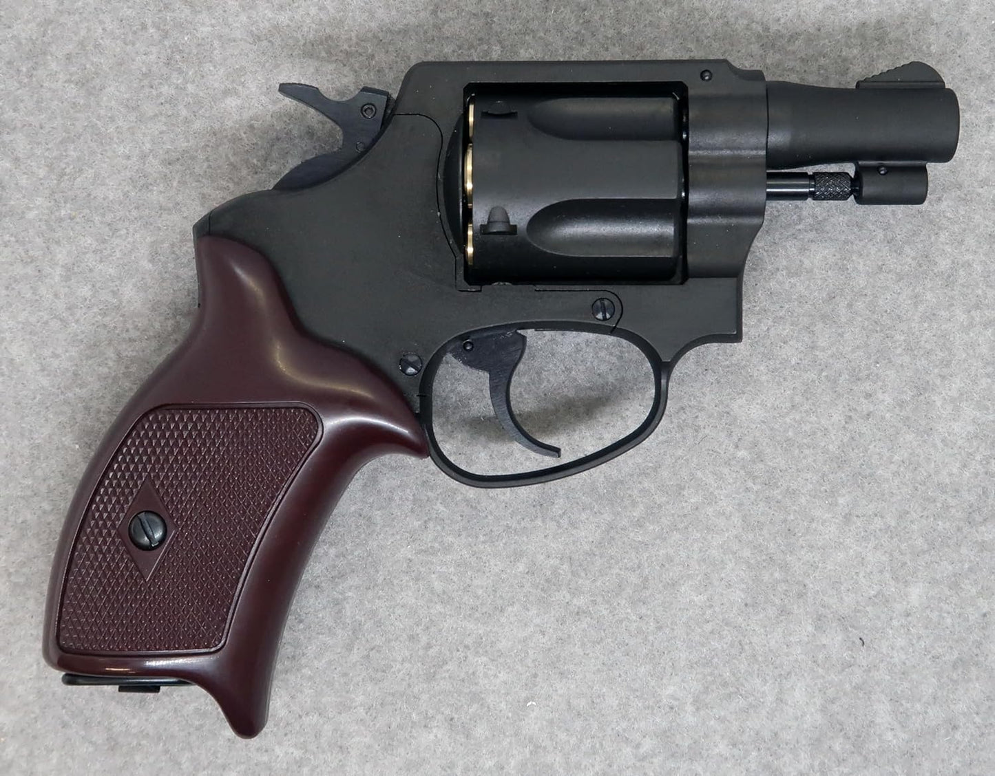 Marushin Police Revolver 51mm Barrel Black Heavyweight Plug Lip Spec X-Cartridge Gas Revolver