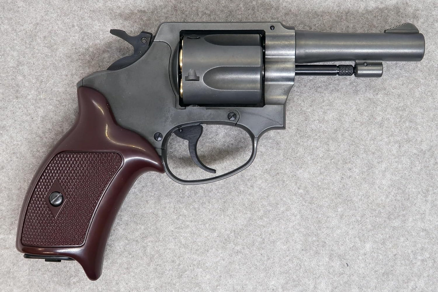 Marushin Police Revolver 77mm Barrel Excellent Heavyweight Plug Lip Spec X-Cartridge Gas Revolver